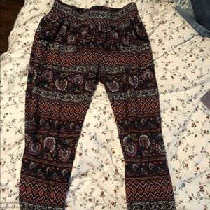 High Waisted Patterned Pants